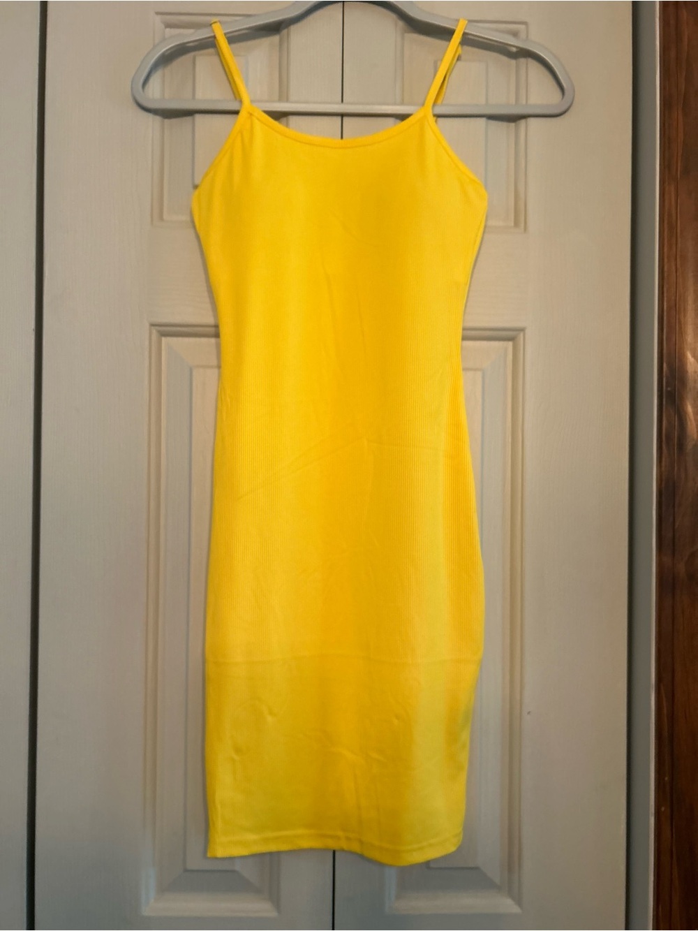 New Look Bright Yellow Midi Slip Dress NWOT